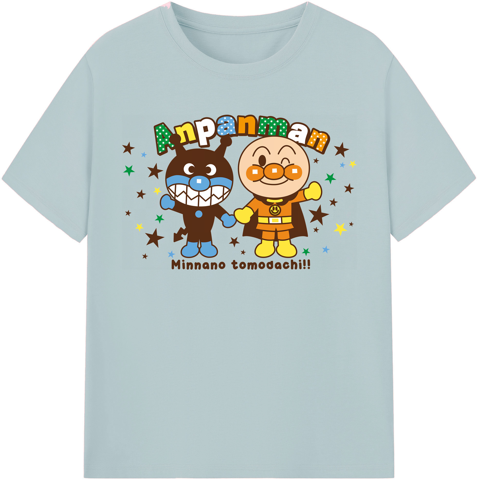 （画像用） アンパンマン Anpanman 綿100％半袖Tシャツ（フロントプリント）